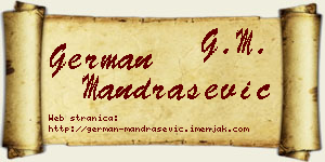 German Mandrašević vizit kartica